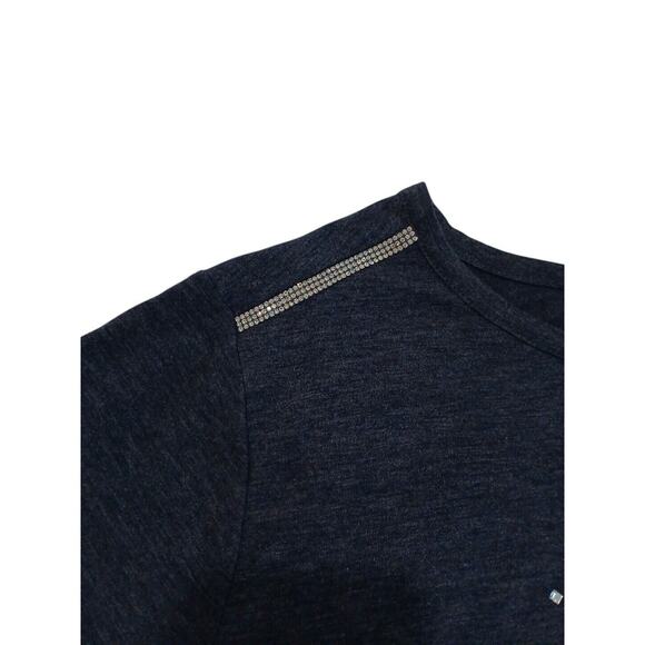 Retrology Glam T-SHIRT Curvy Plus Sz 1X  Navy Blue PARIS Perfume Graphic BLING - Picture 4 of 14